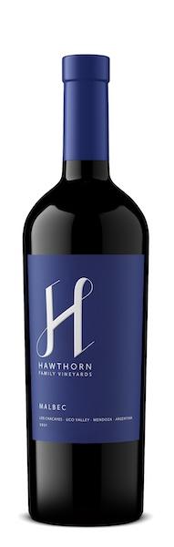 Malbec wine bottle from Hawthorn Family Vineyards